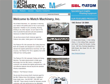 Tablet Screenshot of matchmachinery.com